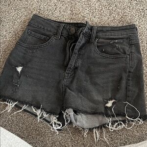 Wild Fable Black Frayed Jean Shorts